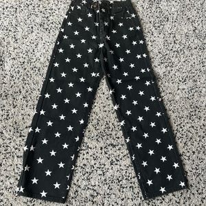 Brand new printed black jeans
